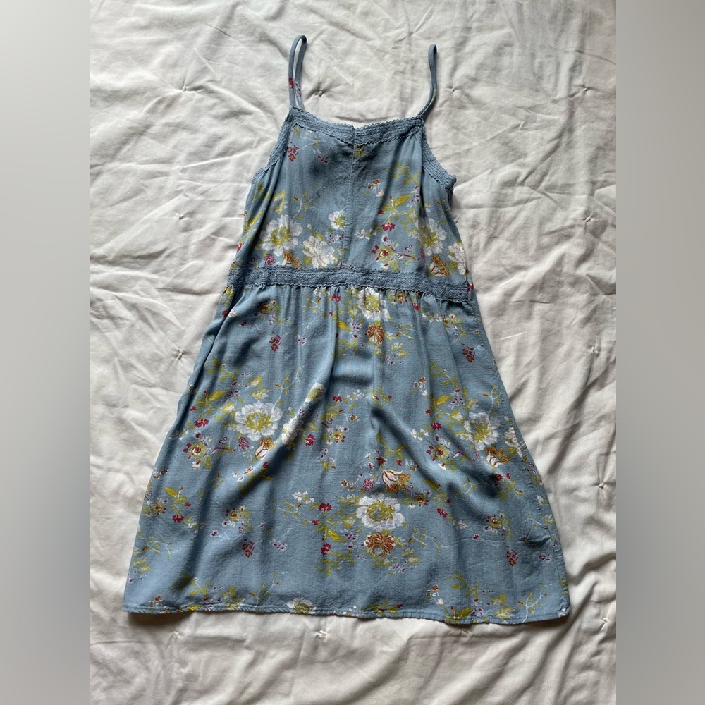 Blue summer floral dress